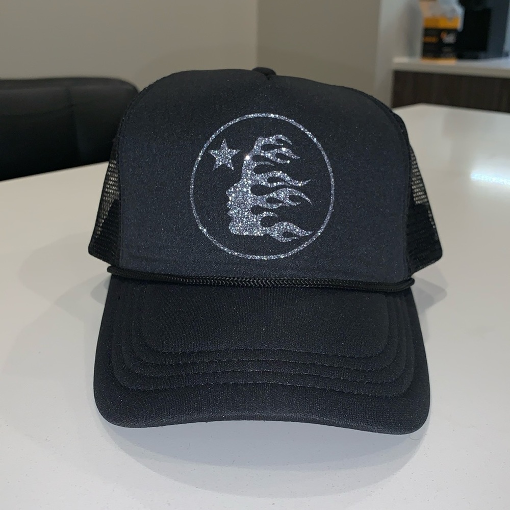 Custom Made Busted Down Hellstar Trucker Hat - image 1